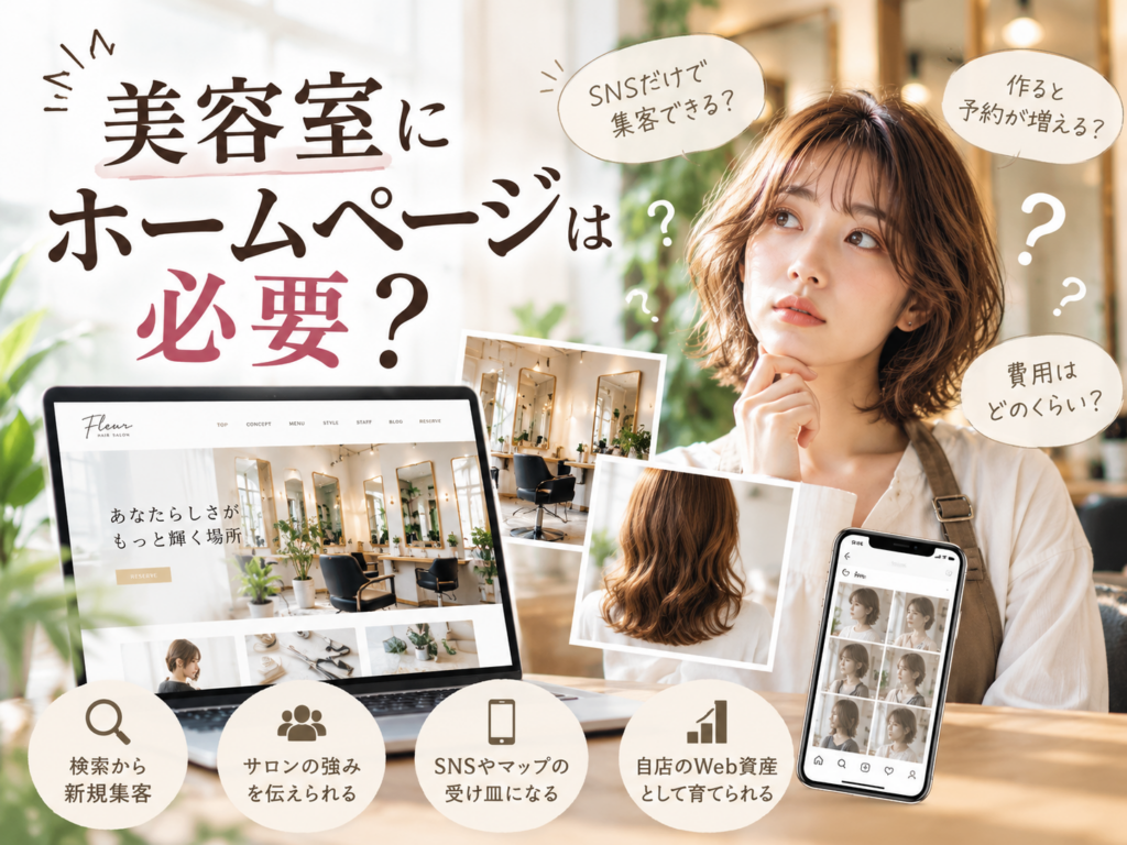 美容室にホームページは必要？検索集客やSNS・Googleマップ連携などのメリットを解説