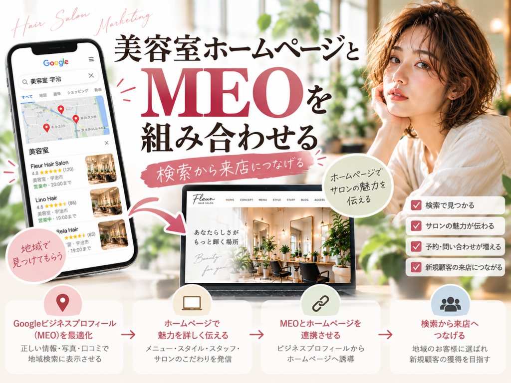 美容室ホームページとMEOを組み合わせてGoogle検索・マップから集客につなげる方法