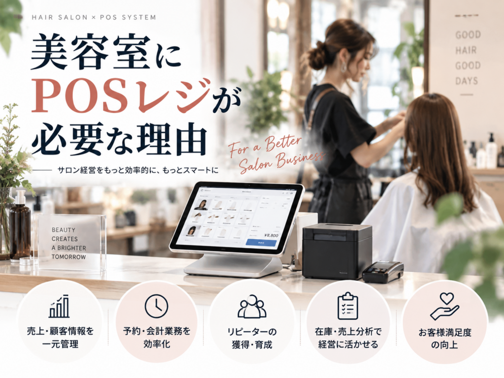 美容室にPOSレジが必要な理由｜売上・顧客管理や予約・会計業務を効率化