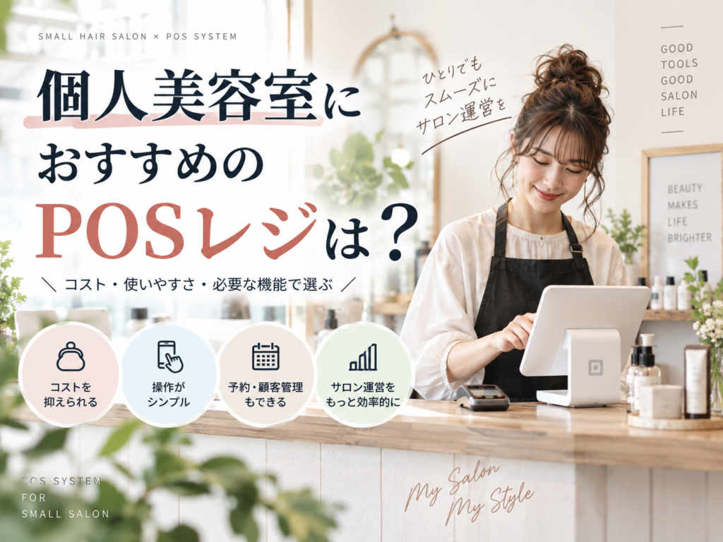 個人美容室におすすめのPOSレジ｜コスト・使いやすさ・必要な機能で選ぶ