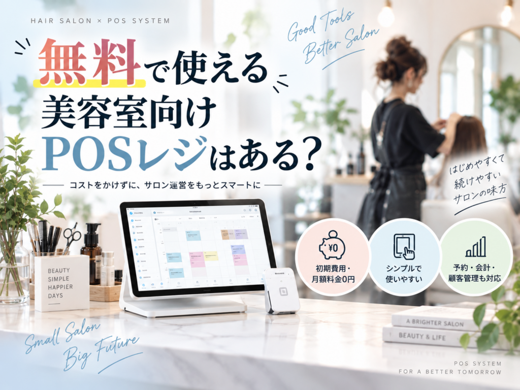 無料で使える美容室向けPOSレジ｜初期費用・月額料金を抑えて導入
