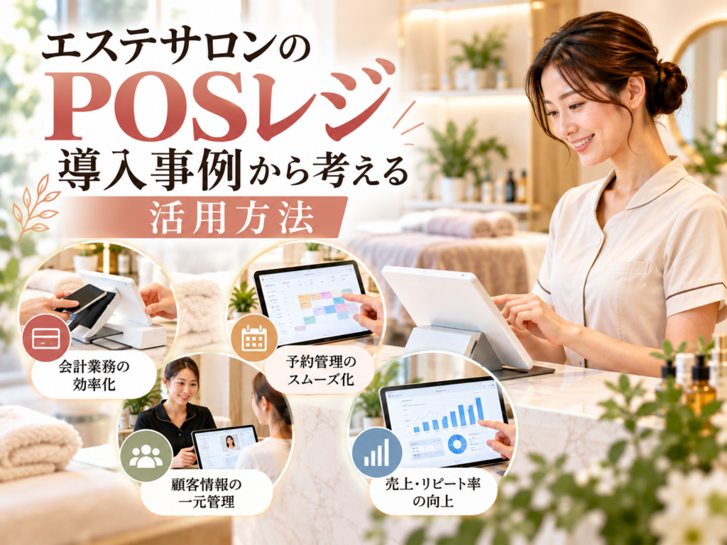 エステサロンのPOSレジ導入事例から考える活用方法|会計・予約管理・顧客情報の一元管理と売上管理の効率化