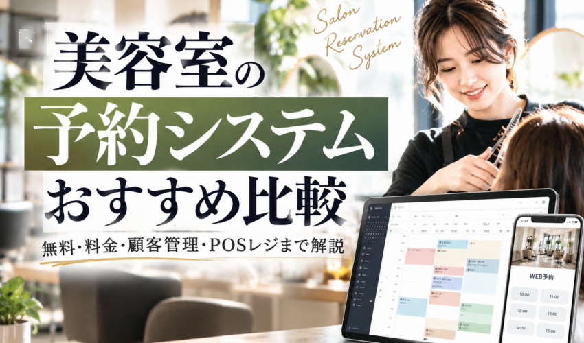 美容室の予約システムおすすめ比較｜無料・料金・顧客管理・POSレジまで解説