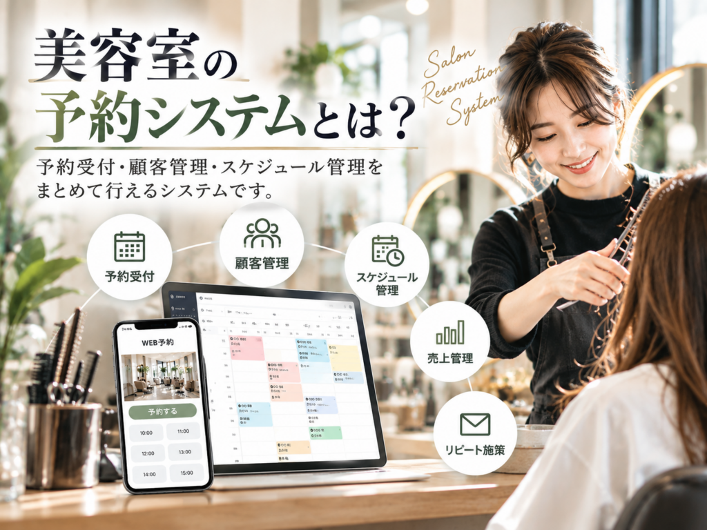 美容室の予約システムとは?予約受付・顧客管理・スケジュール管理を効率化する仕組み