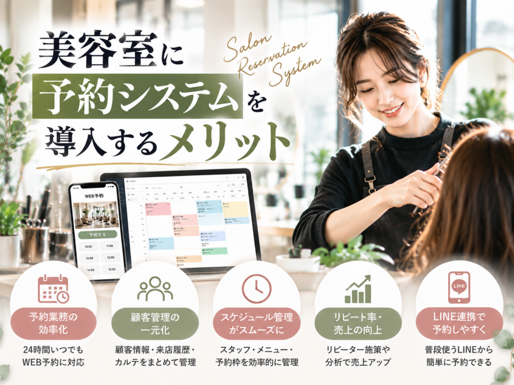 美容室に予約システムを導入するメリット|予約業務・顧客管理・スケジュール管理を効率化