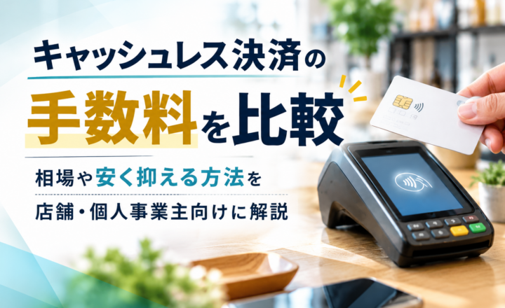 キャッシュレス決済の手数料を比較｜相場や安く抑える方法を店舗・個人事業主向けに解説