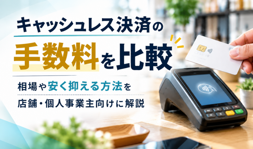 キャッシュレス決済の手数料を比較｜相場や安く抑える方法を店舗・個人事業主向けに解説