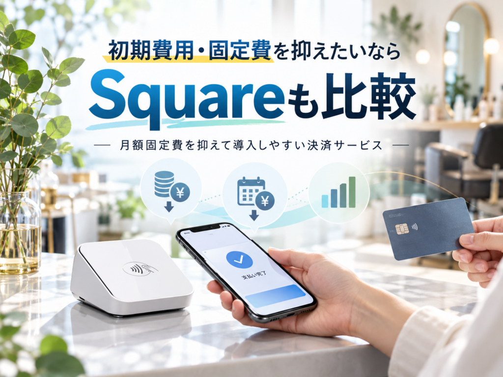 初期費用・固定費を抑えたい店舗向けSquareキャッシュレス決済の比較