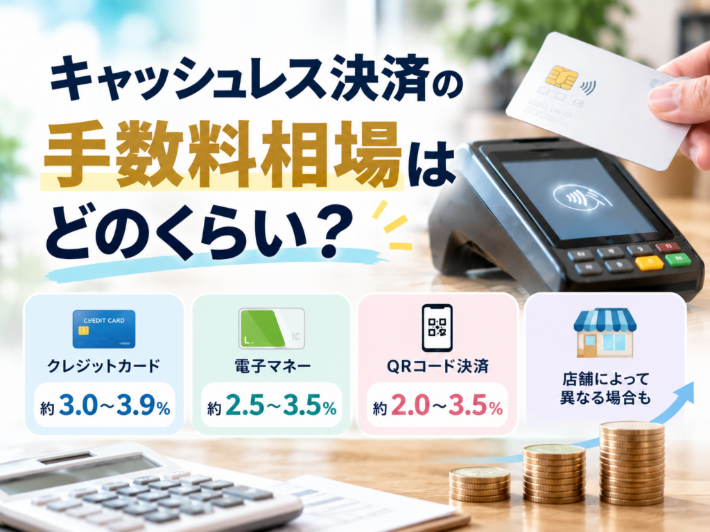 キャッシュレス決済の手数料相場を決済方法別に比較