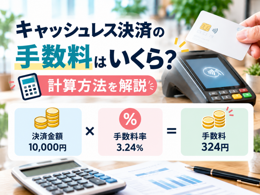 キャッシュレス決済の手数料はいくらか計算方法をわかりやすく解説