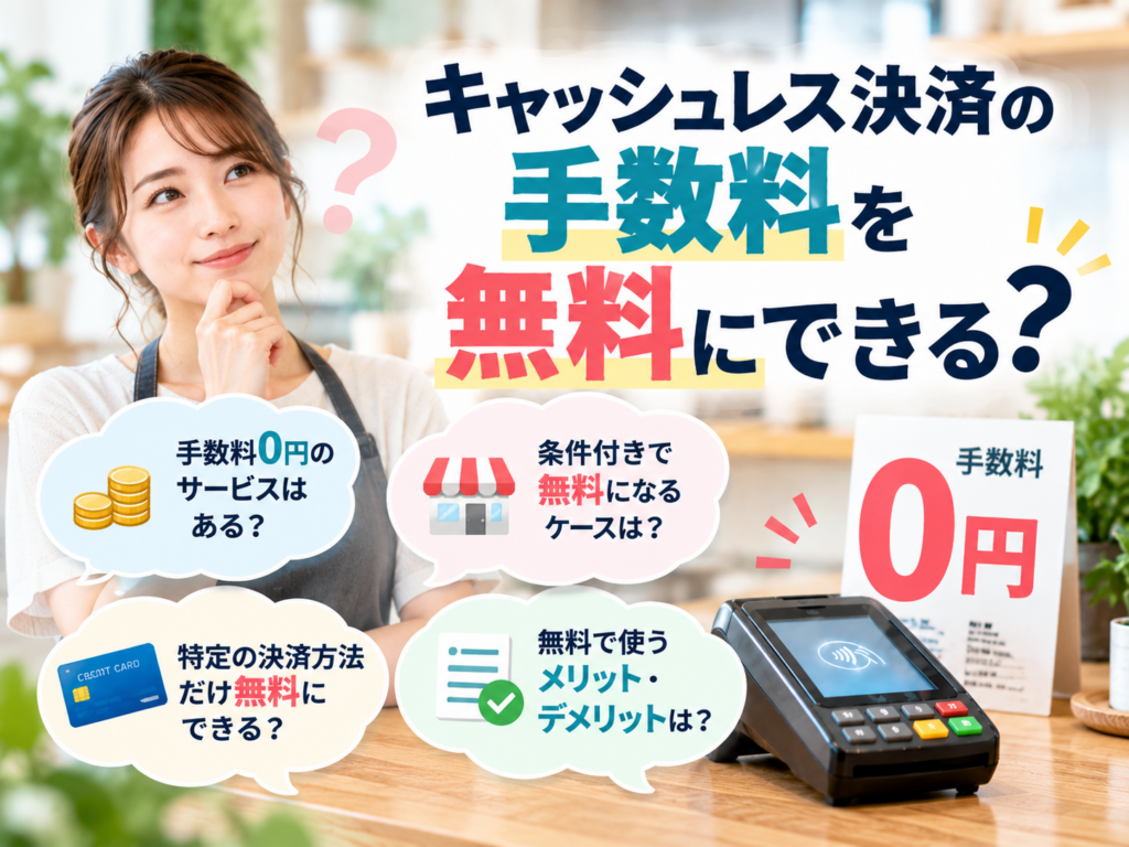 キャッシュレス決済の手数料を無料にできるか条件や注意点を解説