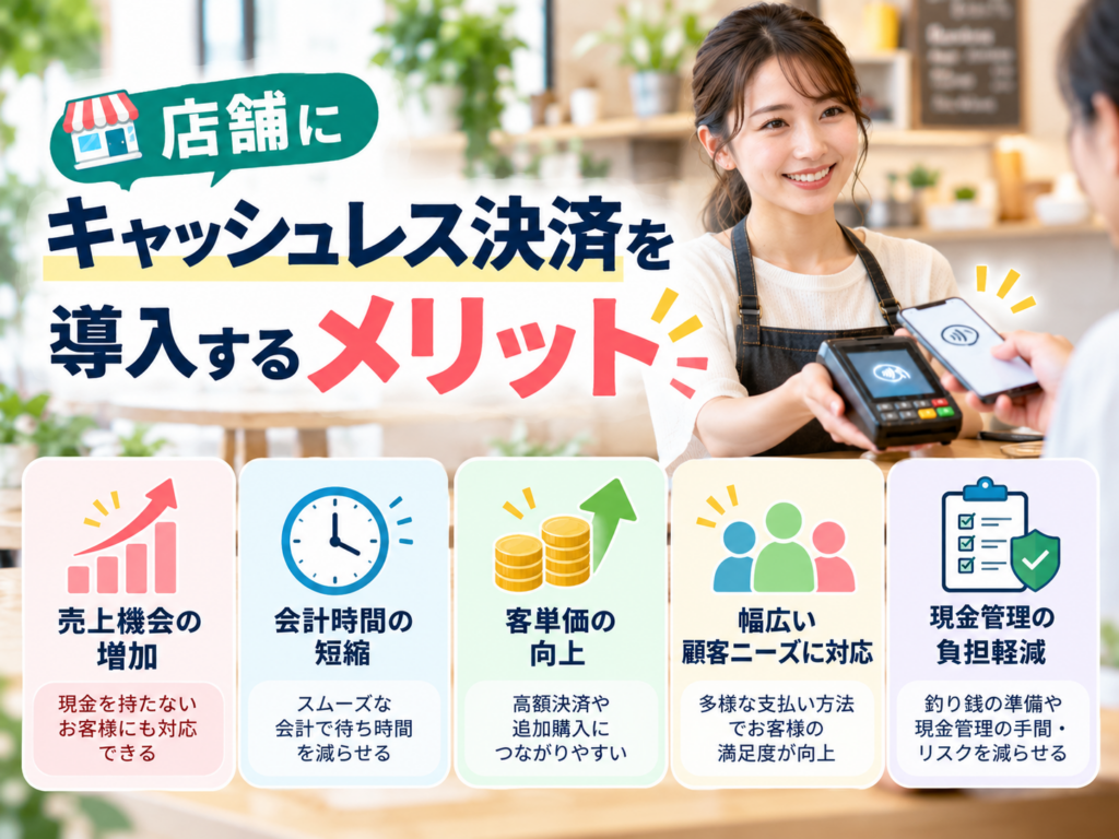 店舗にキャッシュレス決済を導入するメリットを解説