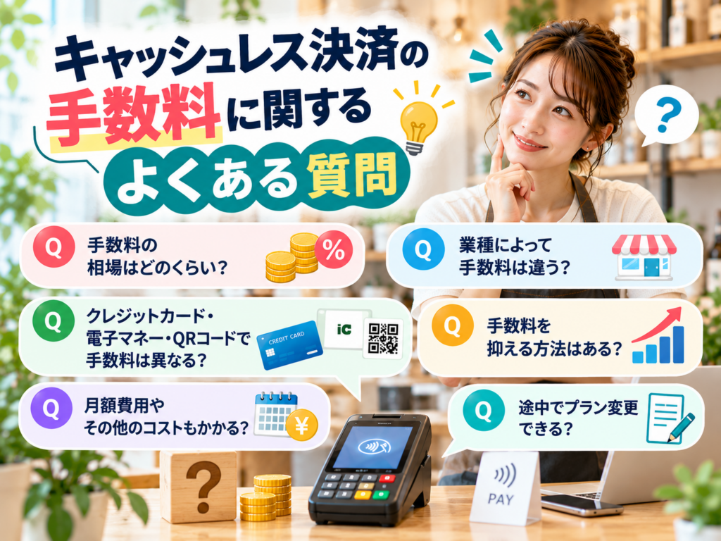 キャッシュレス決済の手数料に関するよくある質問を解説