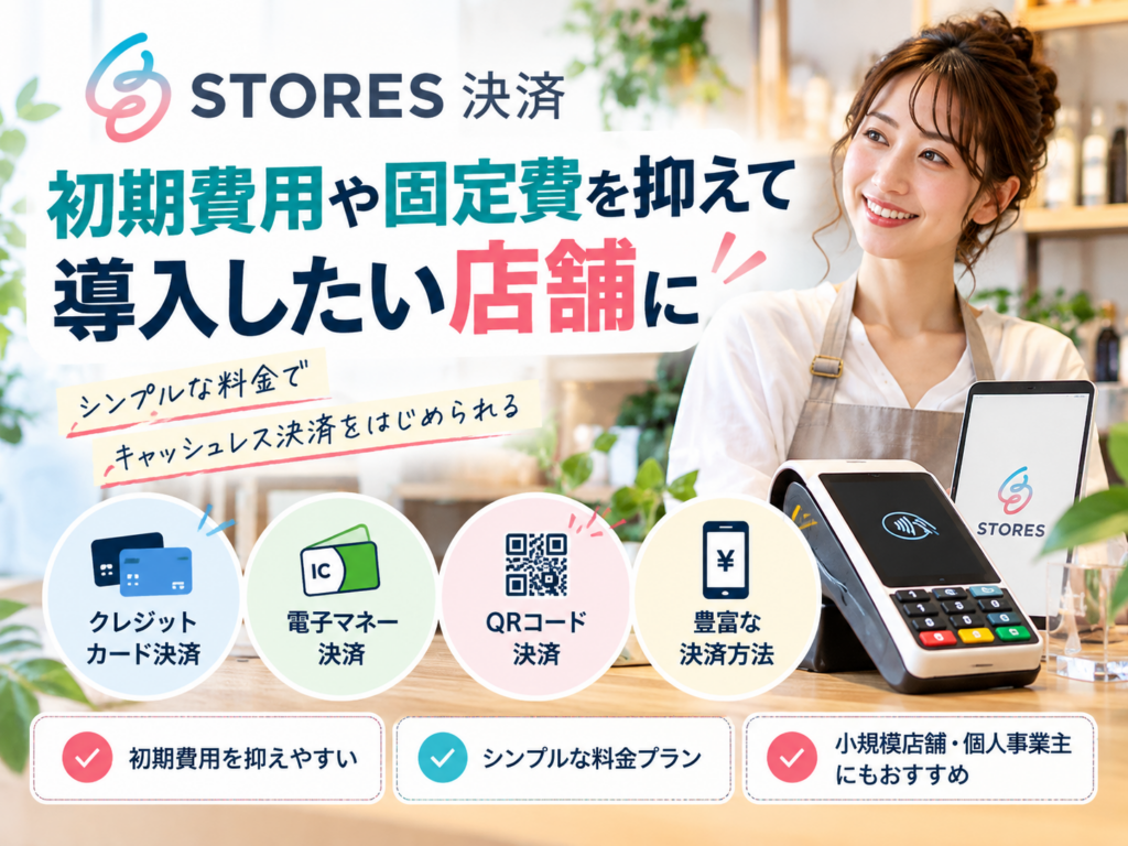 STORES 決済で初期費用や固定費を抑えてキャッシュレス決済を導入