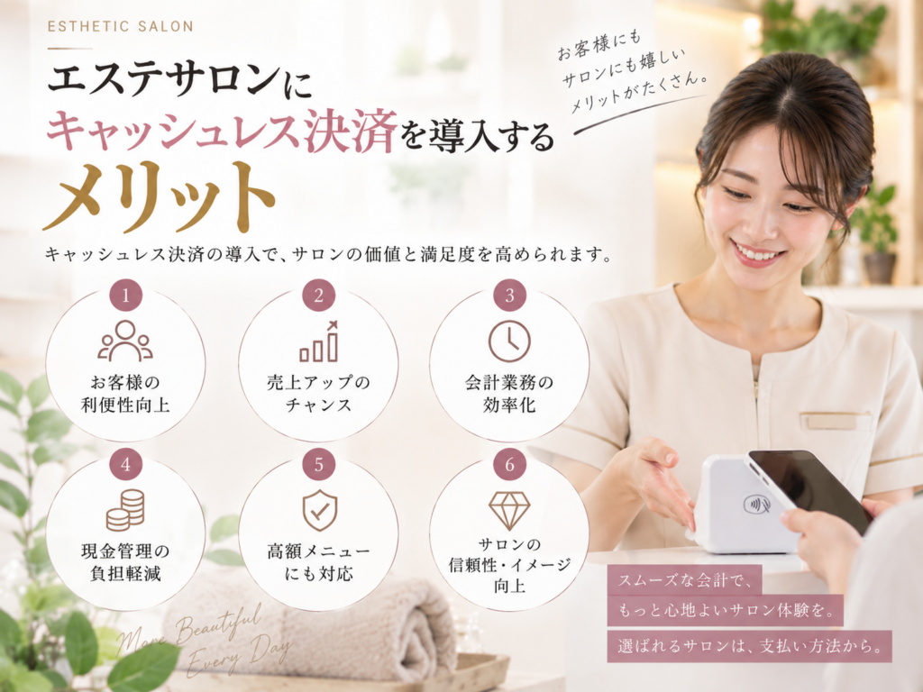 エステサロンにキャッシュレス決済を導入するメリットと会計業務効率化