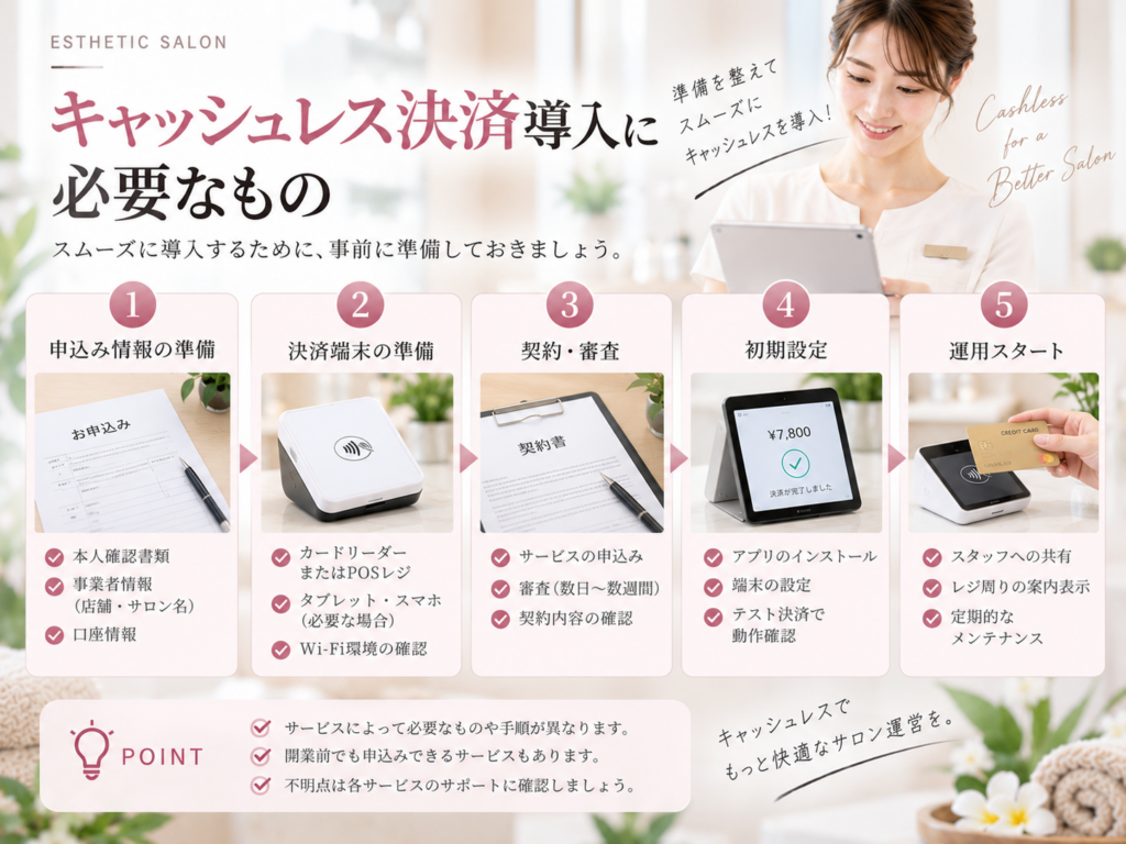 エステサロンのキャッシュレス決済導入に必要なものと準備の流れ