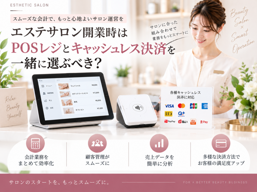 エステサロン開業時にPOSレジとキャッシュレス決済を一緒に選ぶメリット