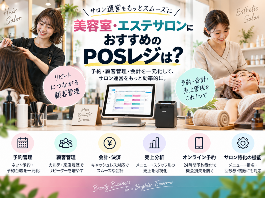 美容室・エステサロンにおすすめのPOSレジ|予約・顧客管理・会計を効率化
