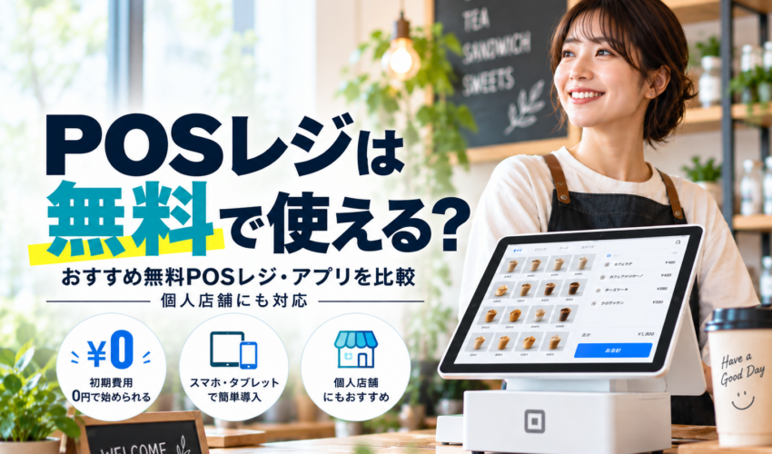 POSレジは無料で使える？おすすめ無料POSレジ・アプリを比較｜個人店舗にも対応