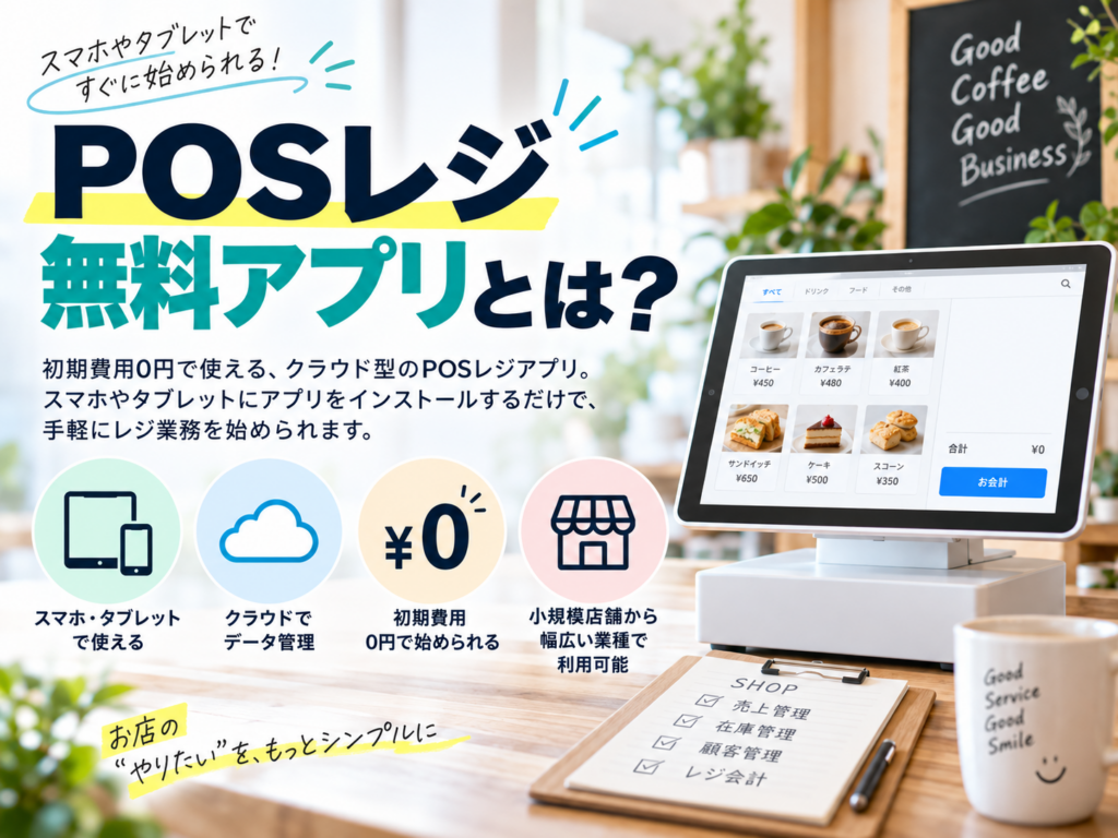 POSレジ無料アプリとは？スマホ・タブレットで使える無料POSレジの仕組みを解説