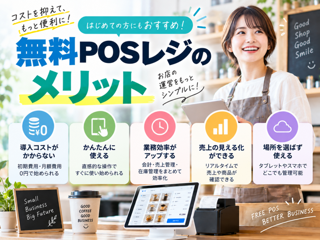 無料POSレジのメリット｜導入コスト削減・業務効率化・売上管理を実現