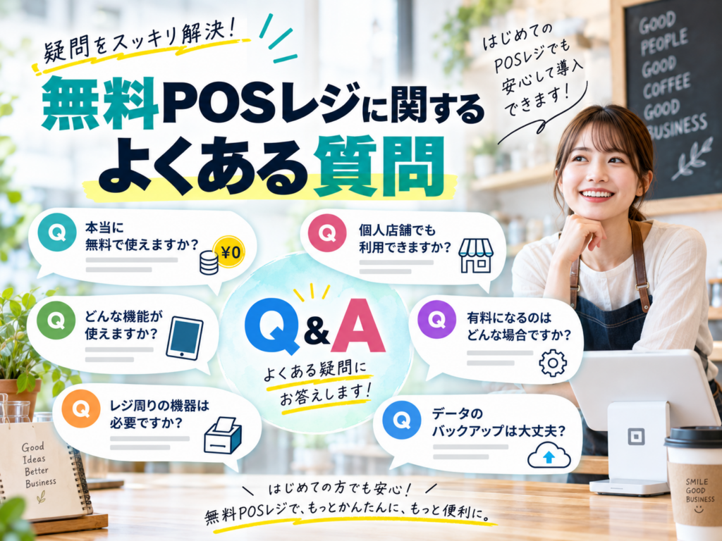 無料POSレジに関するよくある質問｜料金・機能・個人店舗での利用を解説