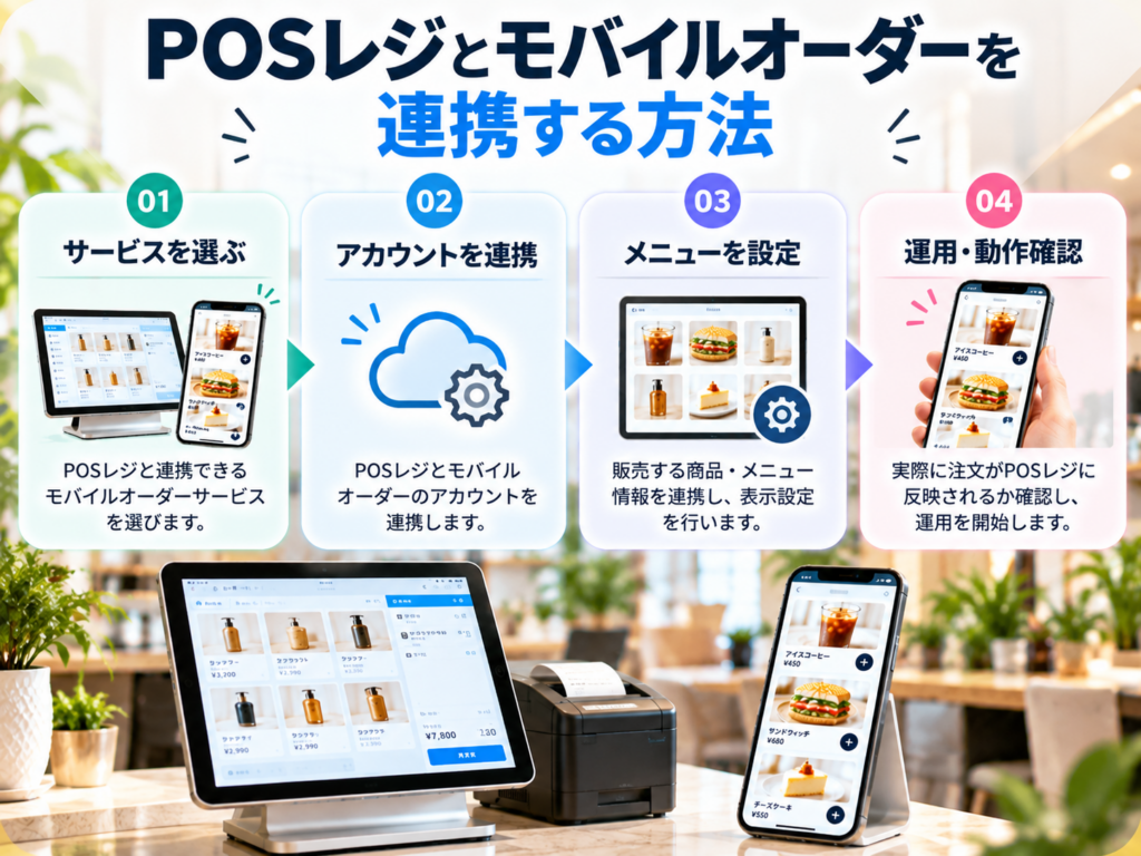 POSレジとモバイルオーダーを連携する方法と導入手順