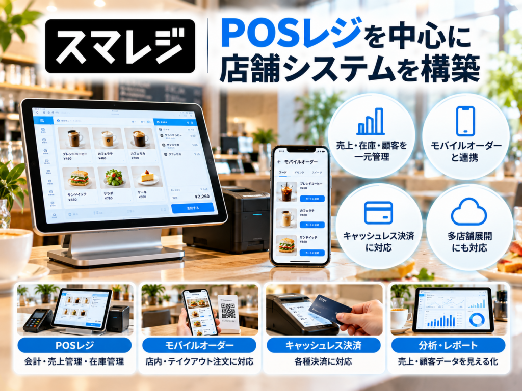 スマレジでPOSレジを中心に店舗システムを構築
