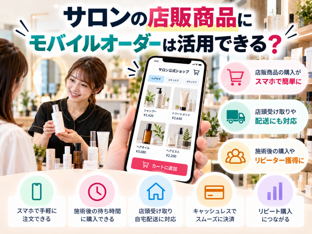 サロンの店販商品にモバイルオーダーを活用する方法