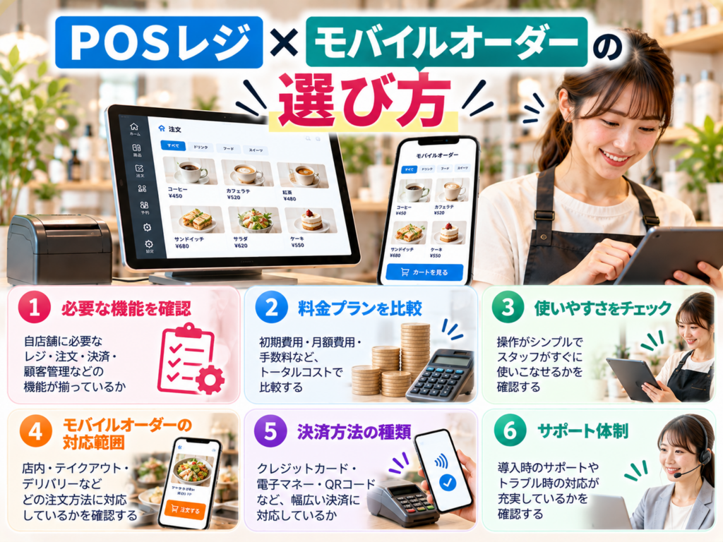 POSレジ×モバイルオーダーの選び方と比較ポイント