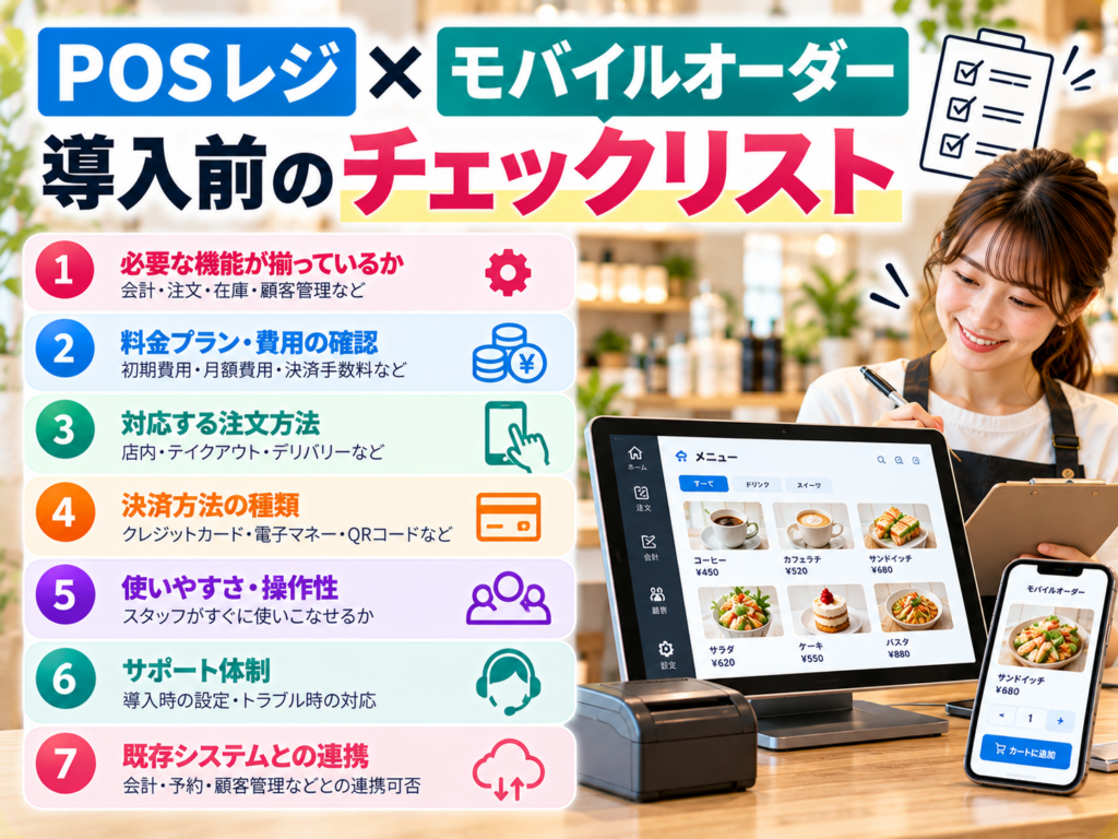 POSレジ×モバイルオーダー導入前に確認したいチェックリスト