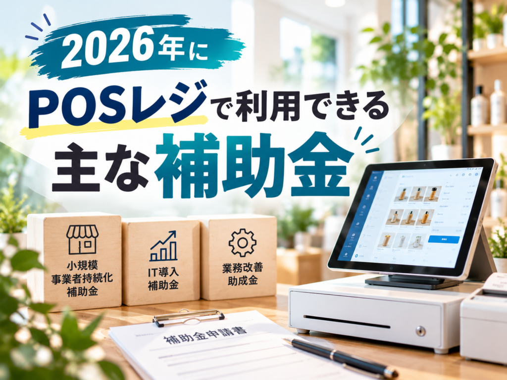 2026年にPOSレジで利用できる主な補助金と対象制度を解説