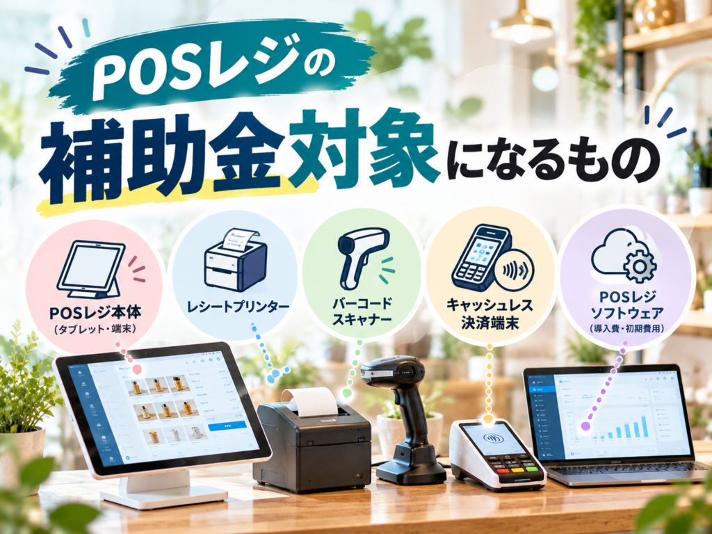 POSレジの補助金対象になる機器・ソフトウェアを解説