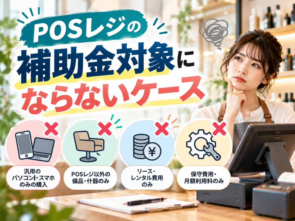 POSレジの補助金対象にならないケースと注意点を解説
