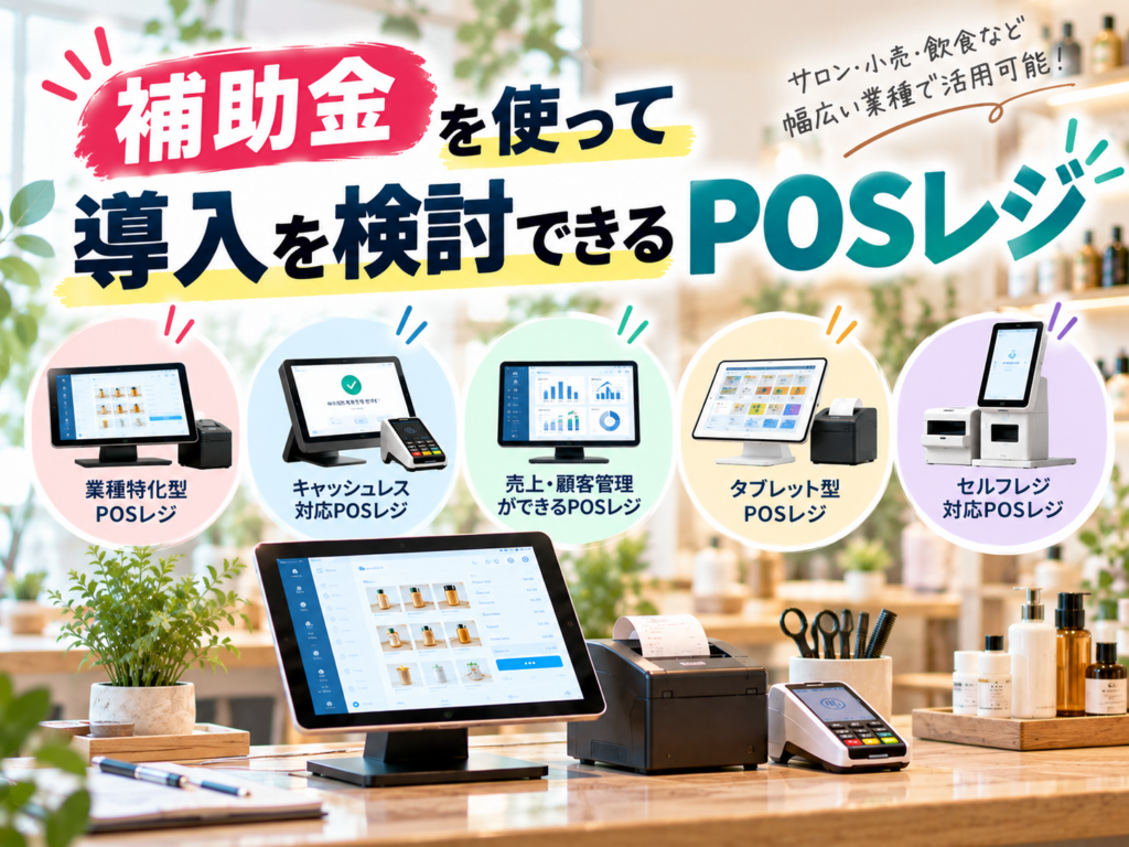 補助金を使って導入を検討できるPOSレジの種類を解説
