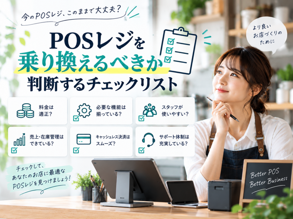 POSレジを乗り換えるべきか判断するチェックリスト|料金・機能・使いやすさを確認