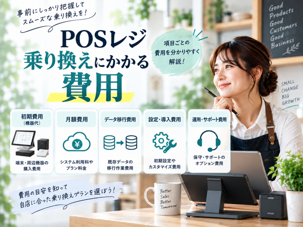 POSレジ乗り換えにかかる費用|初期費用・月額料金・データ移行費用を解説