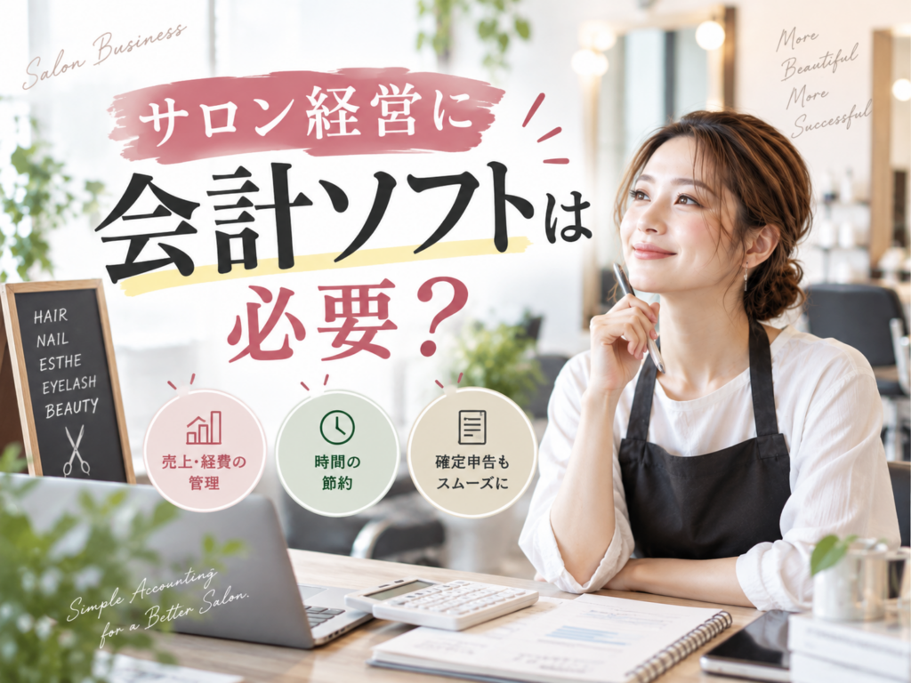 サロン経営に会計ソフトは必要？売上・経費管理や確定申告を効率化