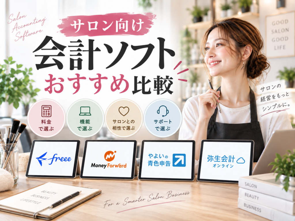 サロン向け会計ソフトおすすめ比較｜料金・機能・サポートで選ぶポイント