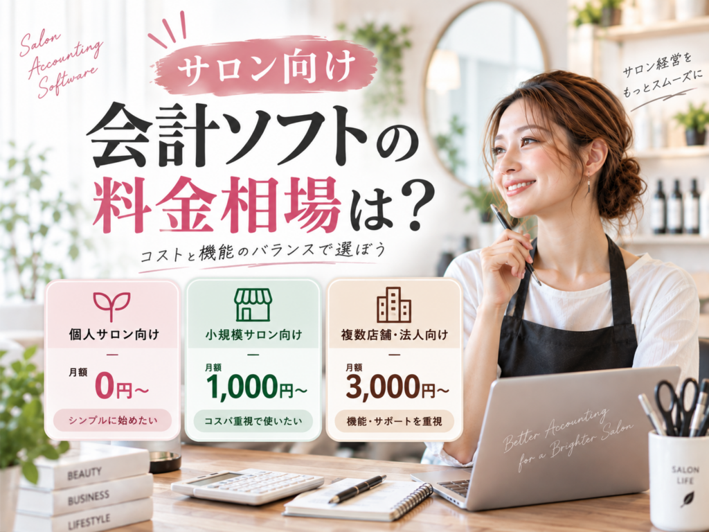 サロン向け会計ソフトの料金相場｜個人・小規模サロンの費用を比較