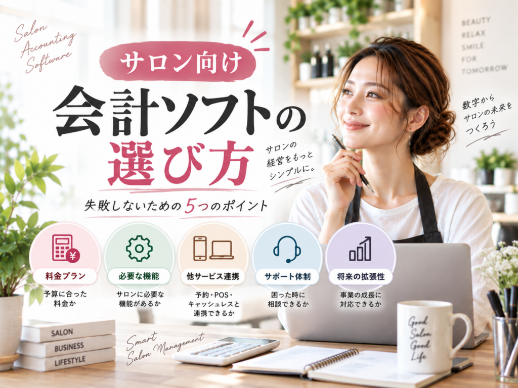 サロン向け会計ソフトの選び方｜料金・機能・連携・サポートを比較するポイント