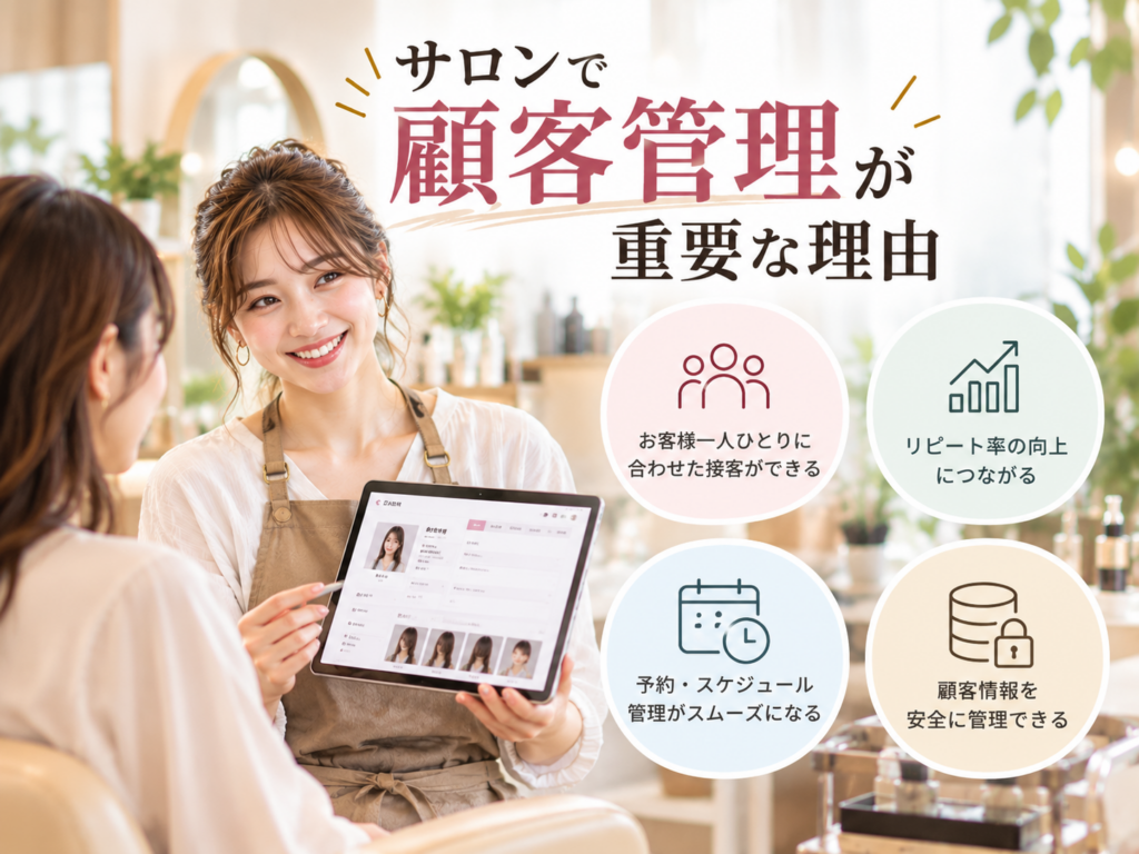 サロンで顧客管理が重要な理由と接客・リピート率・予約管理への活用