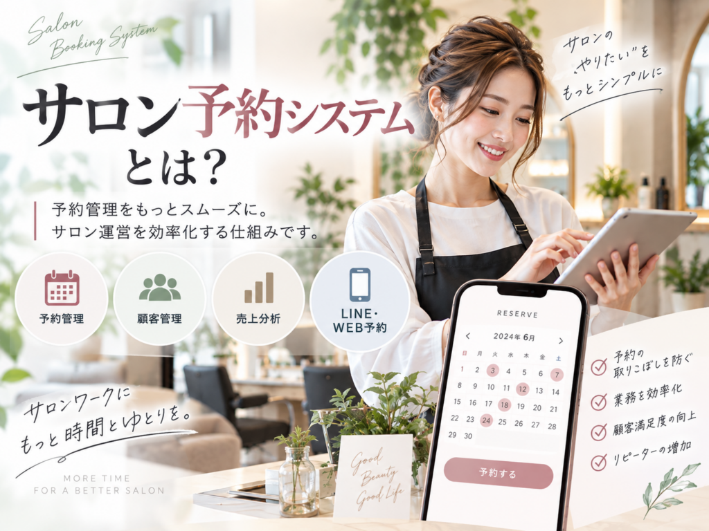 サロン予約システムとは?予約管理・顧客管理を効率化する仕組み