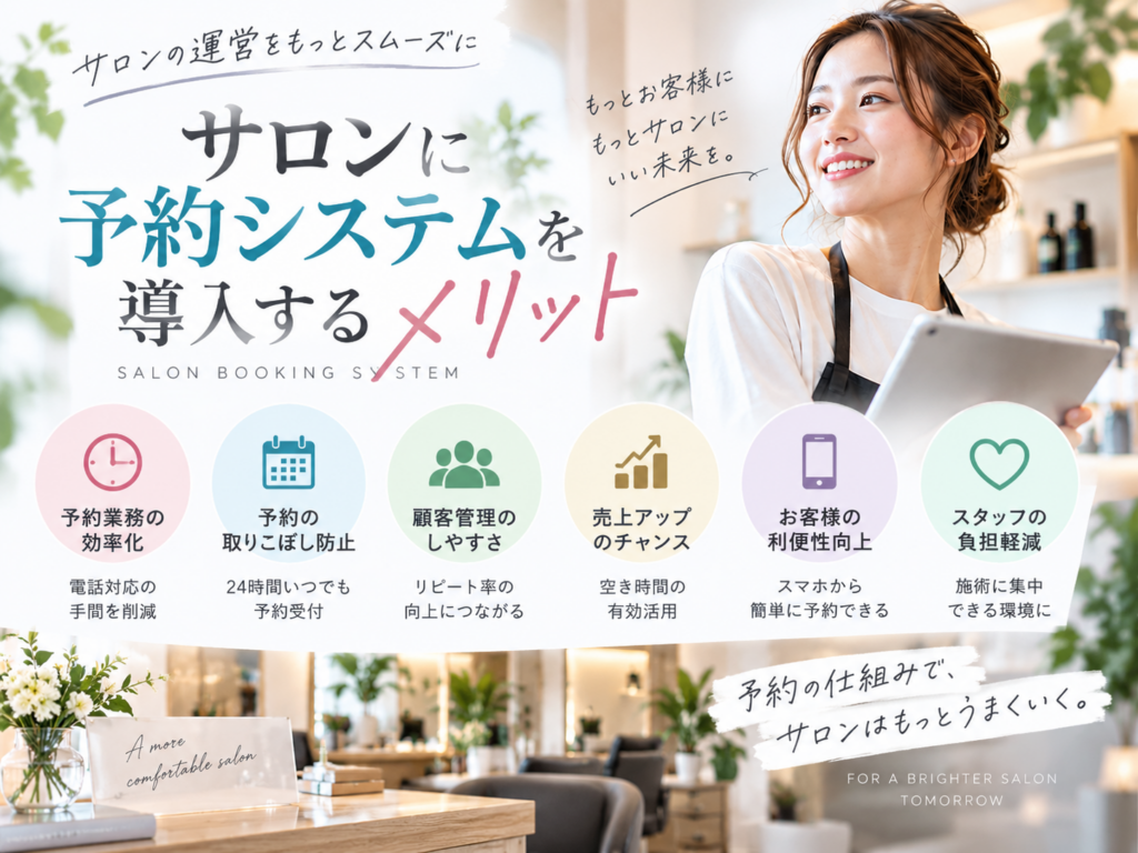 サロンに予約システムを導入するメリット｜予約管理の効率化と顧客管理