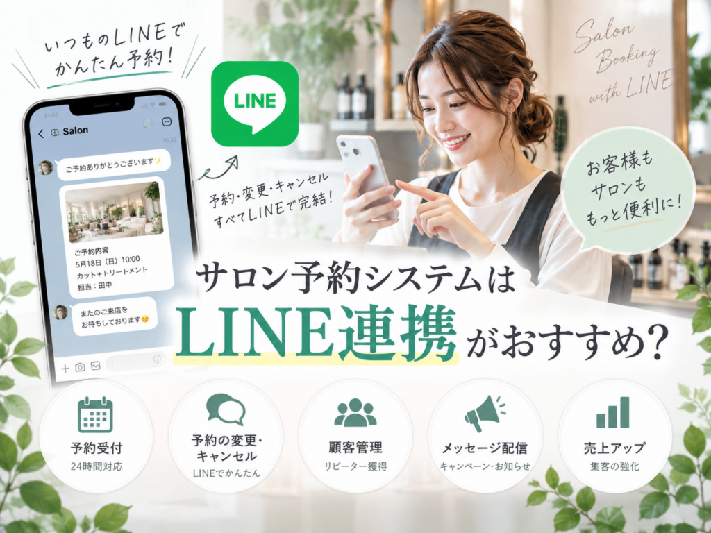 LINE連携できるサロン予約システムの特徴とメリット
