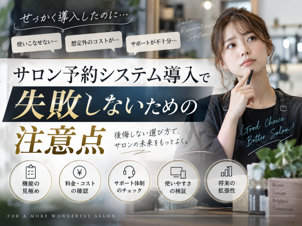 サロン予約システム導入で失敗しないための注意点と選び方