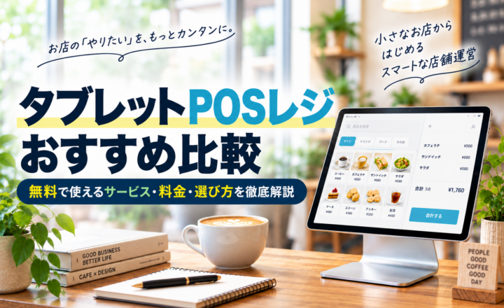 タブレットPOSレジおすすめ比較｜無料で使えるサービス・料金・選び方を解説