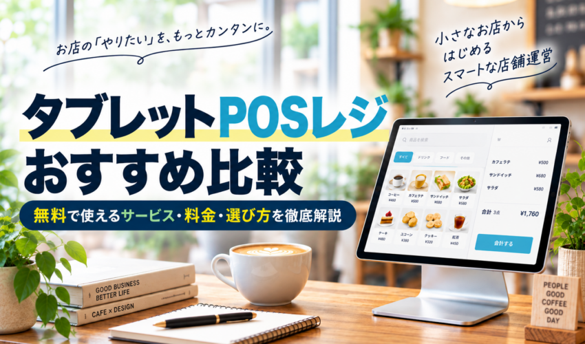 タブレットPOSレジおすすめ比較｜無料で使えるサービス・料金・選び方を解説