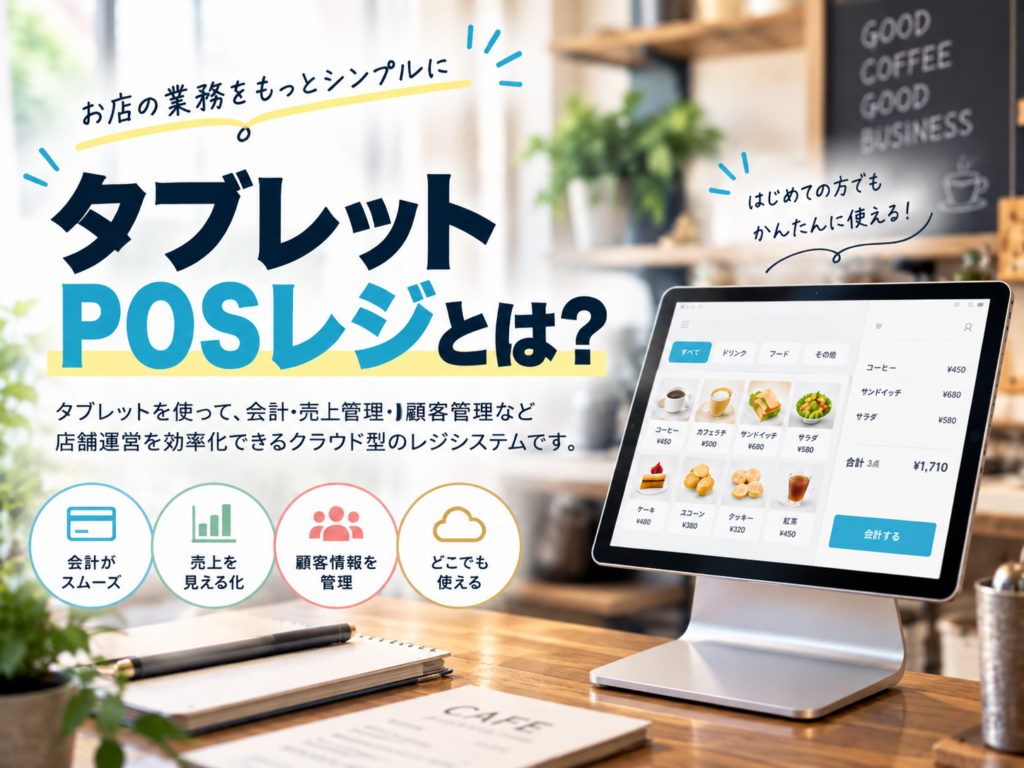 タブレットPOSレジとは?会計・売上管理・顧客管理を効率化できる仕組みを解説