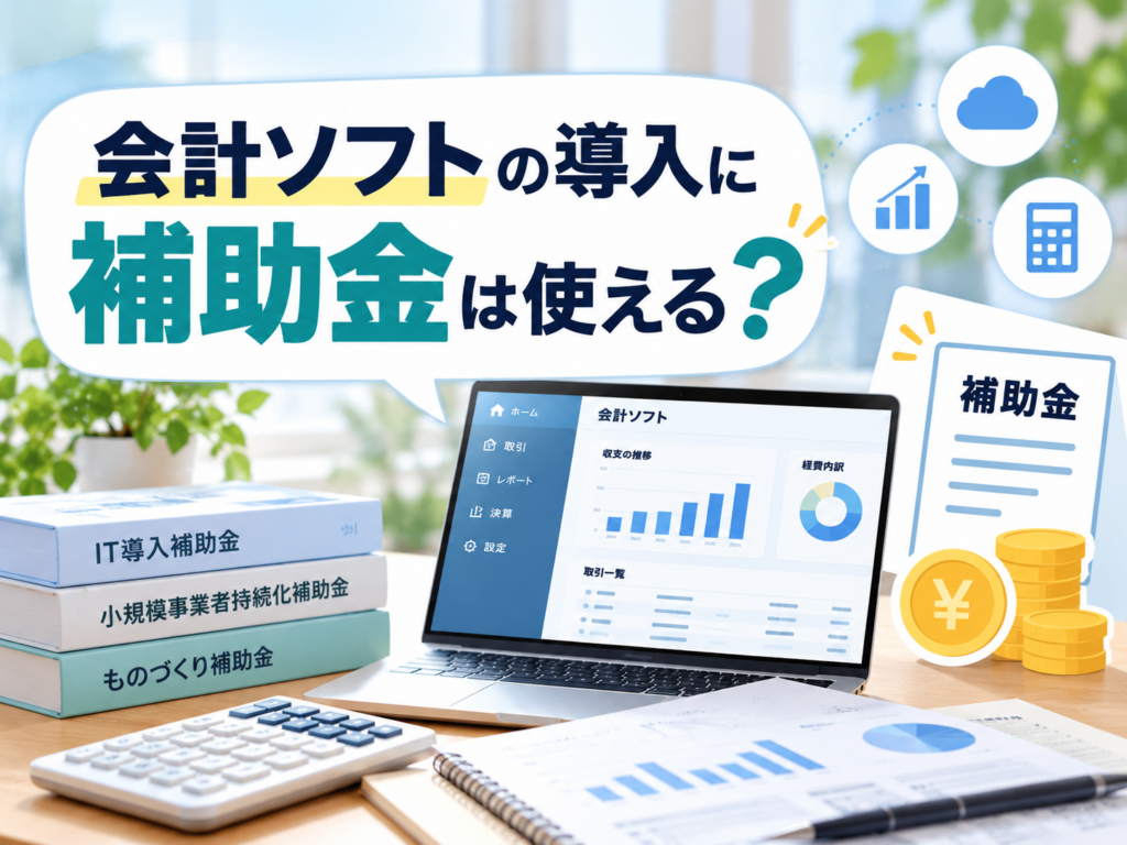 会計ソフトの導入に使える補助金やIT導入補助金について解説